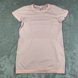 Lululemon Swiftly Tech Shirt Women 8 Pink Short Sleeve Seamless Run Top Yoga Gym